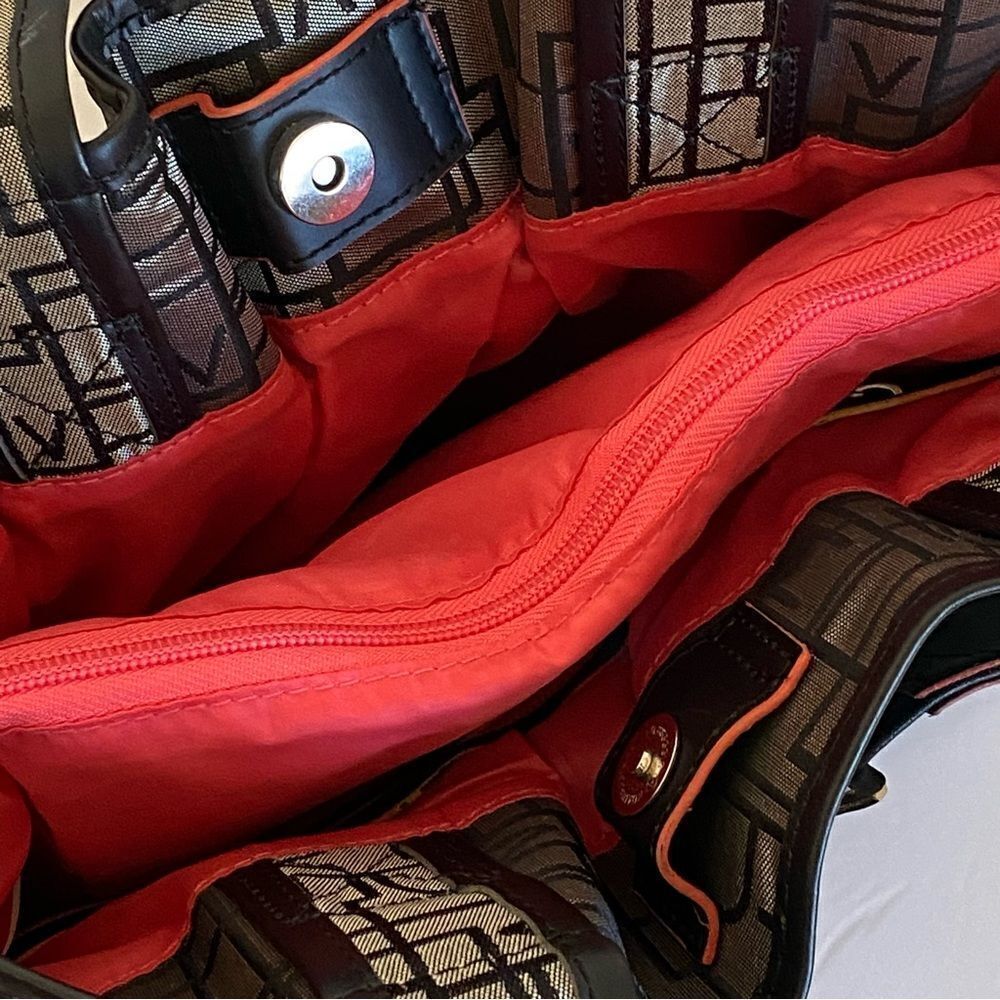 Diane Von Furstenberg DVF Large Logo Laptop Pocket Randa Travel Tote Bag NWOT - Picture 9 of 15